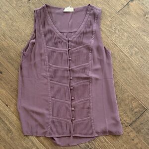 Elegant Mauve Sleeveless Blouse